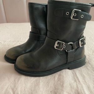 Zara Brown Kids Boots with Buckle Detail